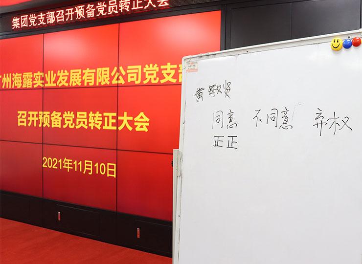 集团党支部召开预备党员转正大会 发展进建党史专题教育暨上党课活动